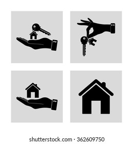 house key - vector  icon; set