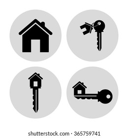 house key   vector icon; set