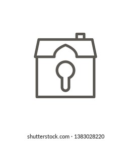 House key vector icon. Simple element illustration from UI concept. House key vector icon. Real estate concept vector illustration.