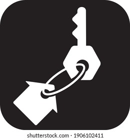 tecla de la casa Ilustración vectorial aislada en fondo blanco