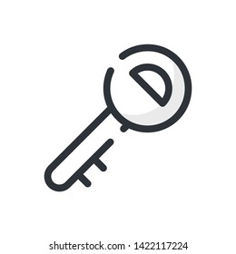 House Key Vector Illustration, outline sign