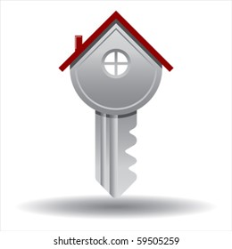 House Key, vector Isolated on white