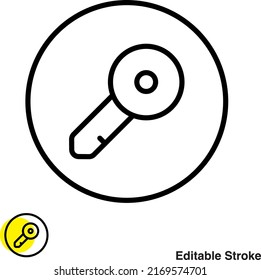 House Key Vector Line Icon