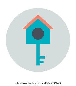 House Keychain Colored Vector Illustration