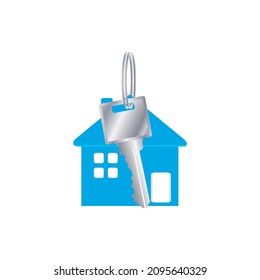 Icono de clave y anillo de claves de la casa