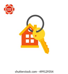 House Keyring and Key Icon