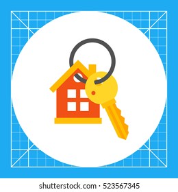 House Keyring and Key Icon