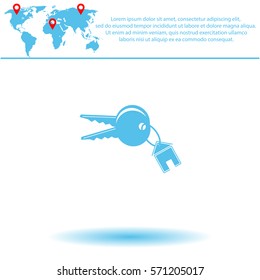 House keys  icon. Vector design.