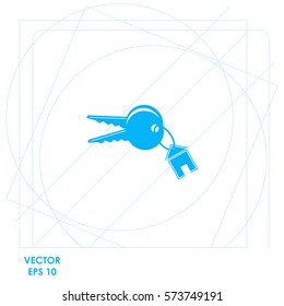House keys  icon. Vector design.