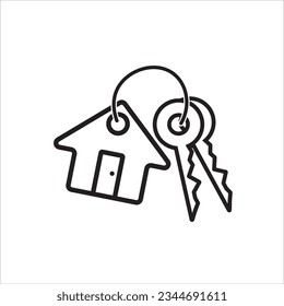 símbolo de la ilustración del vector de las teclas de la casa