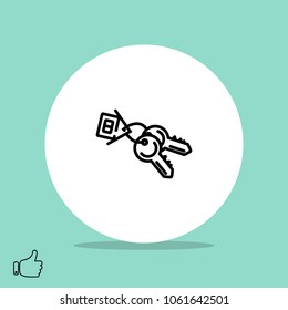 house keys   line icon vector