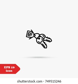 house keys  line icon vector