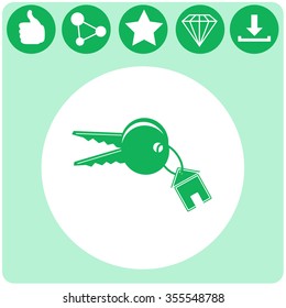 House keys vector icon.