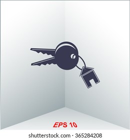House keys vector icon.