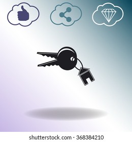 House keys vector icon.