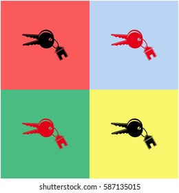 House keys vector  icon.