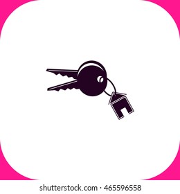 House keys vector icon on white background.