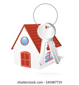 House with a keys. Vector illustration