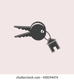 House keys web icon. Isolated illustration