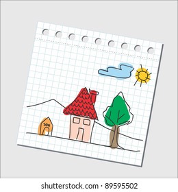house - kiddie style drawing