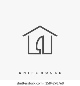 House Knife Illustration Vector Template. Suitable for Creative Industry, Multimedia, entertainment, Educations, Shop, and any related business