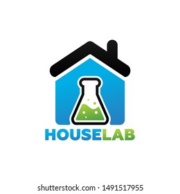 House Lab Logo Template Design Vector, Emblem, Design Concept, Creative Symbol, Icon