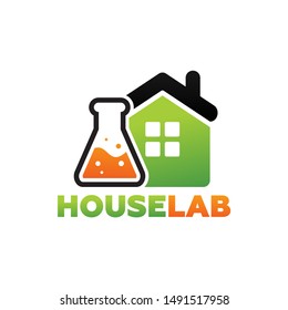 House Lab Logo Template Design Vector, Emblem, Design Concept, Creative Symbol, Icon