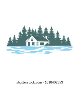 Vector del logotipo FOREST de HOUSE LAKE