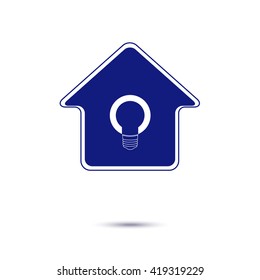 House with lamp icon.