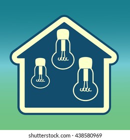 House with lamps