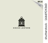 House Of Lantern Lamp Logo Design. Lantern Lamp Logo Template. Modern Design. Flat Logo. Vector Illustration