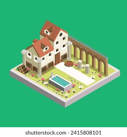 House Laundry room house angle vector