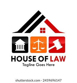 House of law design logo template illustration