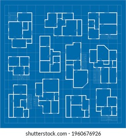 house layout blueprint vector apartment design project