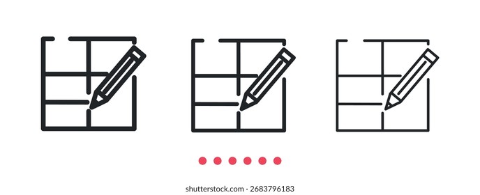 Ícone de layout da casa. Vetor de ícone de linha fina