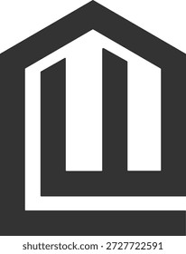 Projeto do logotipo LE da casa. Design de logotipo imobiliário. Design do logotipo da EL