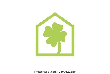 House and leaf logo. eco house vector logo design