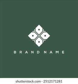 house leaf ornament logo vector
