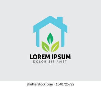 House Leaf Vector Logo