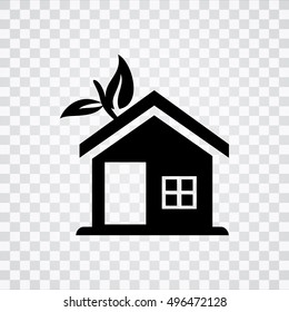 house and leaves - Green concept