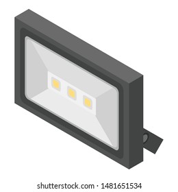 House led spotlight icon. Isometric of house led spotlight vector icon for web design isolated on white background