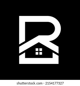 House letter R logo design concept