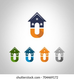 House with letter U