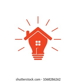 house light bulb symbol vector