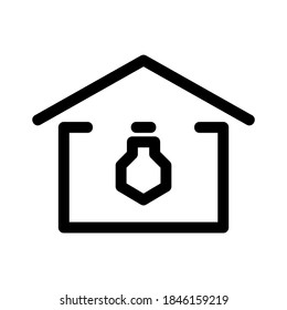 house lighting icon or logo isolated sign symbol vector illustration - high quality black style vector icons

