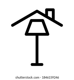 house lighting icon or logo isolated sign symbol vector illustration - high quality black style vector icons
