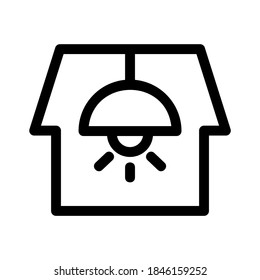 house lighting icon or logo isolated sign symbol vector illustration - high quality black style vector icons
