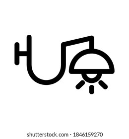 icono de iluminación de casa o logotipo símbolo de señalización aislado ilustración vectorial de alta calidad estilo negro iconos vectoriales
