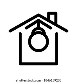 house lighting icon or logo isolated sign symbol vector illustration - high quality black style vector icons
