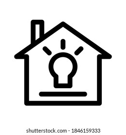 house lighting icon or logo isolated sign symbol vector illustration - high quality black style vector icons
